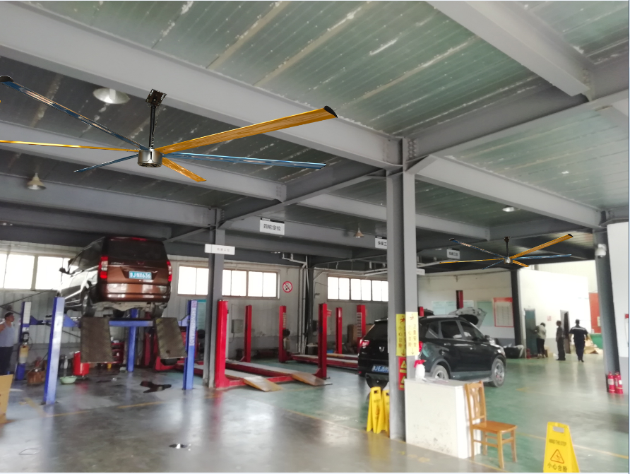 Auto 4S shop (Auto Repair Plant) Fan Combination Ventilation Solutions