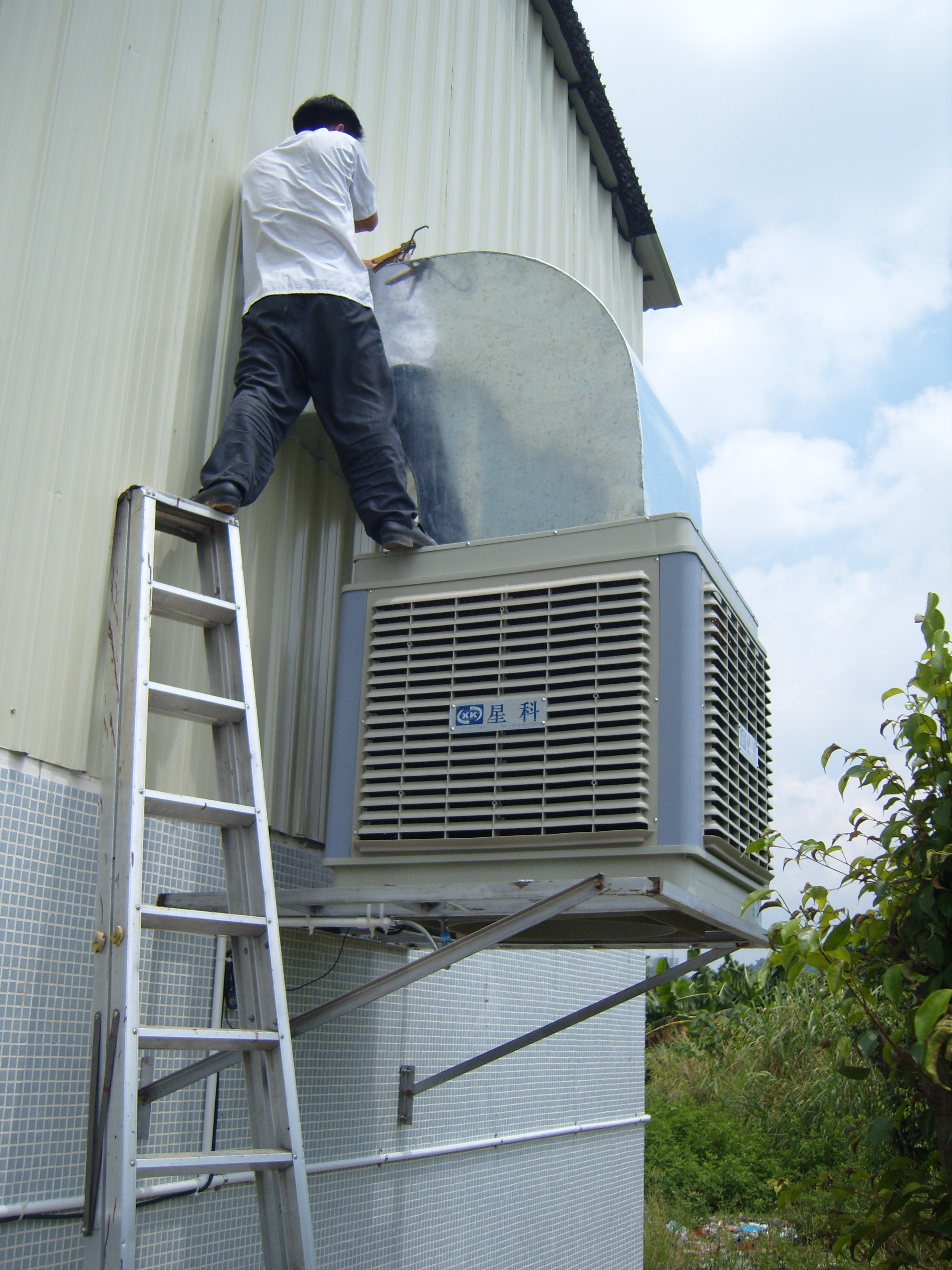 industrial air cooler installation method and effect photo
